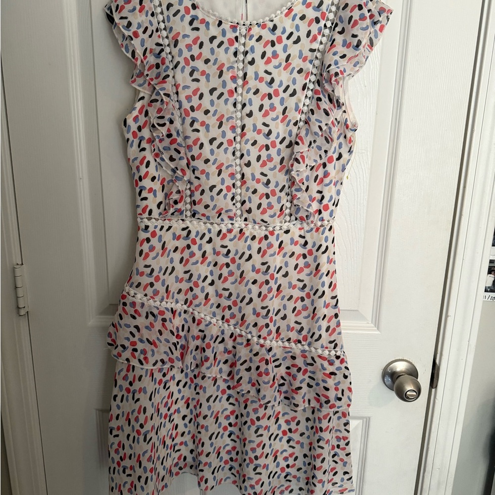 Colorful Polka Dot Ruffle Dress